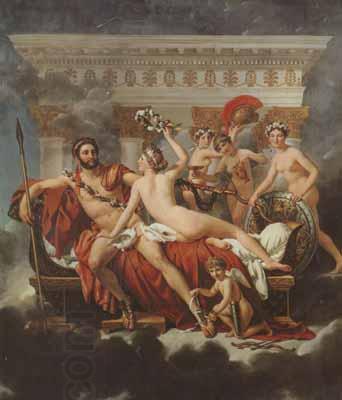 Jacques-Louis David Mars disarmed by venus and the three graces (mk02) China oil painting art